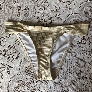 Shiny gold bathing suit bottoms